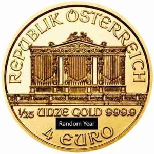 Austria Philharmonic Gold Coin 1/25 oz (Random Year)