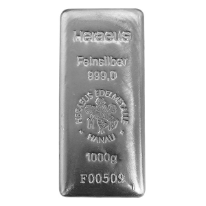 Heraeus 1 kg Silver Bar