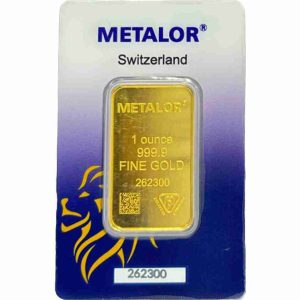 1 oz Metalor Gold Bar (Lion Certicard)
