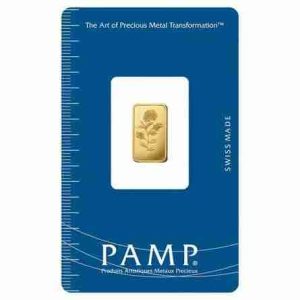 1 gram PAMP Rosa Gold Bar