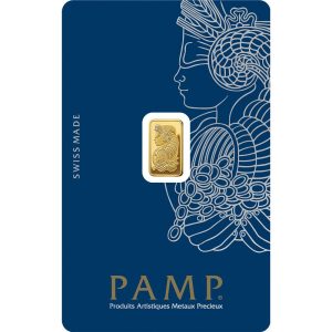 PAMP 1 gram Lady Fortuna gold bar, 999.9 fine gold bullion for investment