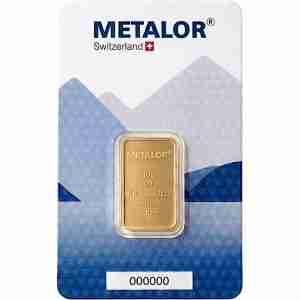 10 gram Metalor Gold Bar (Blue Alps Certicard)