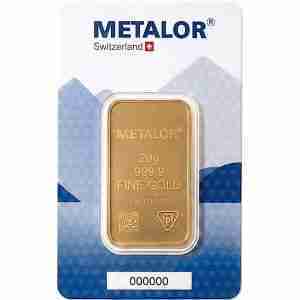 20 gram Metalor Gold Bar (Blue Alps Certicard)