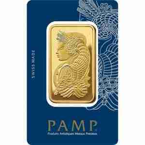 PAMP 100 gram Lady Fortuna gold bar, 999.9 fine gold bullion for investment