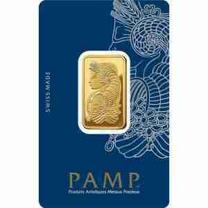 PAMP 20 gram Lady Fortuna gold bar, 999.9 fine gold bullion for investment