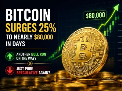 Bitcoin price jumps to nearly $80,000 with an up-trending chart; questions whether a new bull run is coming.